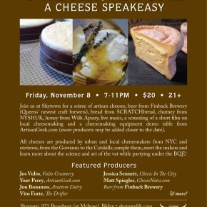 Urban/Local: A Cheese SpeakEasy. November 8th.